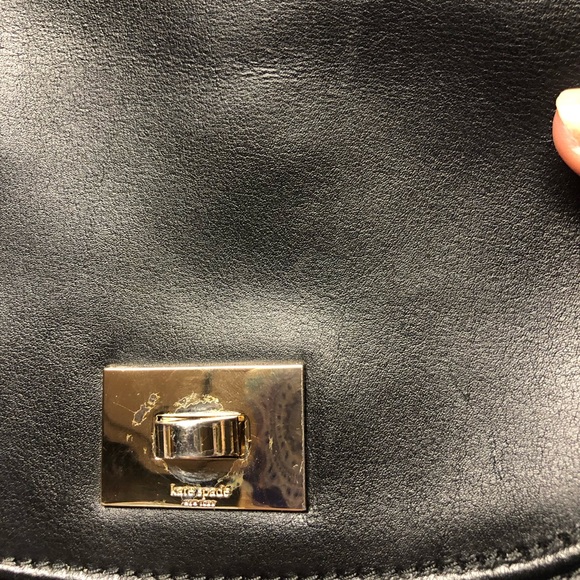 Kate Spade Zani Maple Court Black Scalloped Edge Bag Adjustable Shoulder Straps - Picture 4 of 8